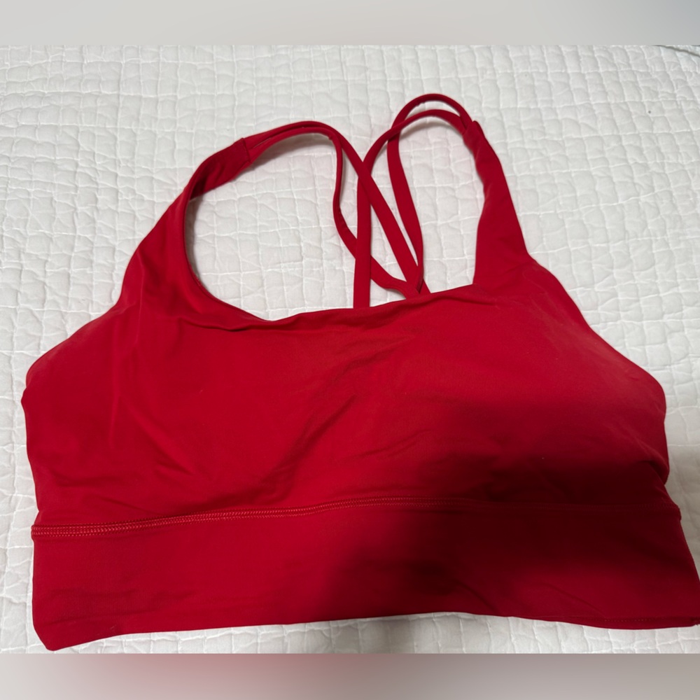 Lululemon long line energy bra in red